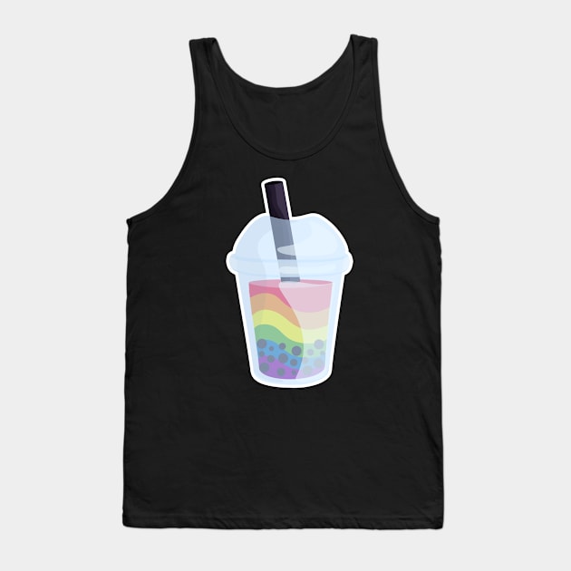 LGBTQ Kawaii Bubble Tea Tank Top by fyreriot